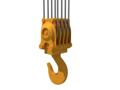 Crane Hook 3D model 6