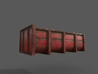 truck wagon Low-poly 3D model