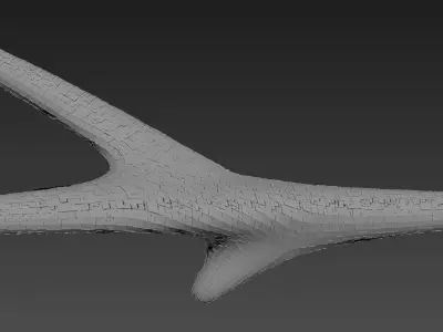 Abstract Sci-Fi Greeble Alien Spaceship 1 3D model