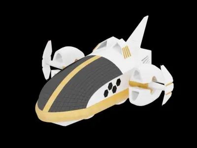 Spaceship flying 3D model