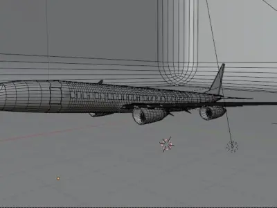 Low-poly Airplane boeing Low-poly 3D model