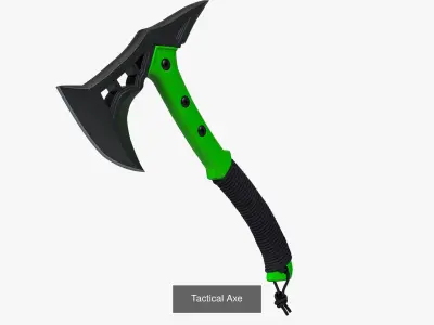 Axes Collection axe with handle 3D Model Pack