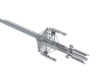 Cell Site Mobile Tower 3D model