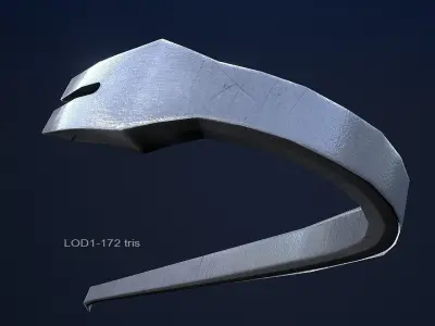 Crowbar 1 Plus 1 PBR Game Ready Low-poly 3D model