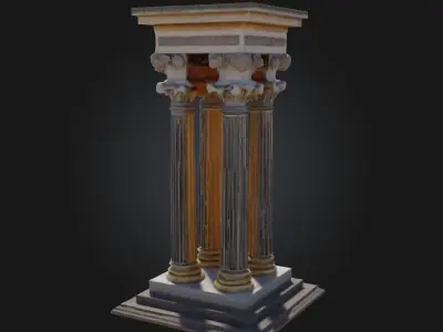 Templar Triad  Symbols of Sacred Order and Power 3D model