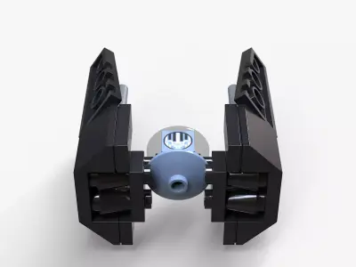 Lego Tie Interceptor Low-poly 3D model