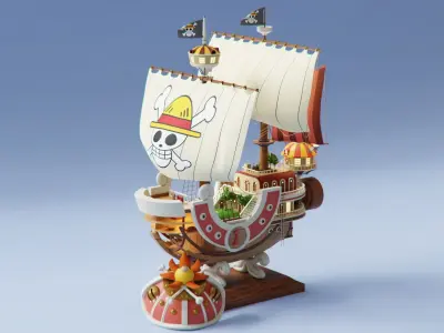 One Piece Thousand Sunny Go Grand Ship 3D model