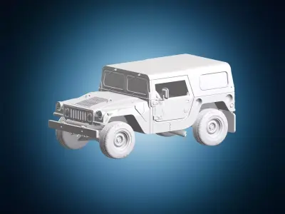 Humvee M1097A2 Military Tactical Vehicle 3D print model