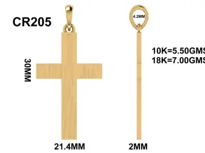 CROSS PENDANT CR205 3D print model