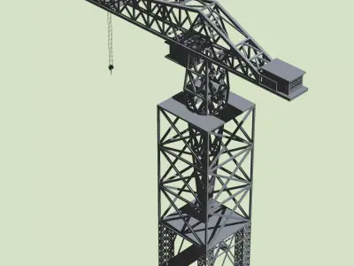Imperial Japanese Navy Type3 Jib Crane Free 3D model