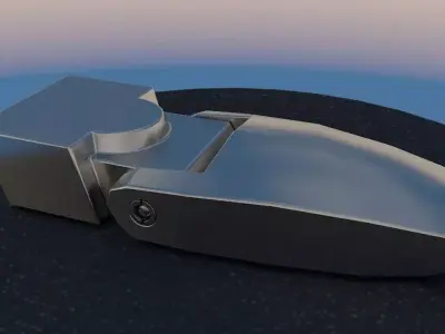 Industrial Metal Latch hard-surface 3D model