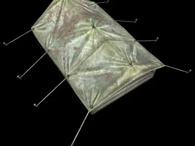 Military Tent - 2 - PBR - Textured Low-poly 3D model