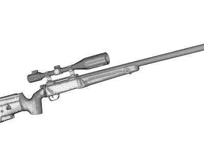 MLC 338 Sniper Rifle 3D model