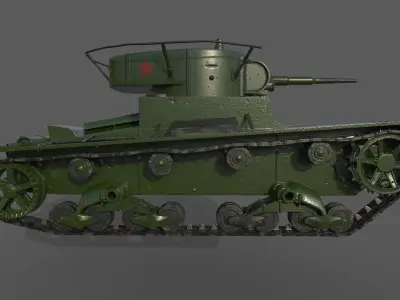 T-26 Tank 3D model purchase