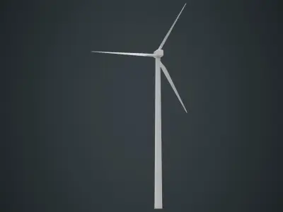 Wind Turbine 1A Low-poly 3D model