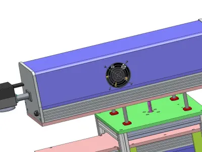 Coaxial cable stripping machine 3D model