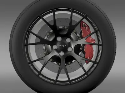 Dodge Challenger Supercharged wheel 3D model