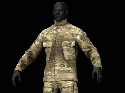 Crye Precision G3 Combat Pants and Field Shirt Low-poly 3D model