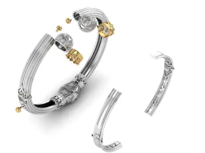 Bracelet with patterns antique bracelet 3D print model 3D print model buy
