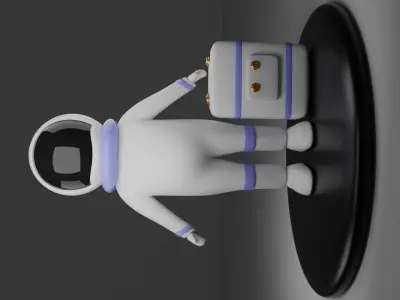 astronaut 3D model 3
