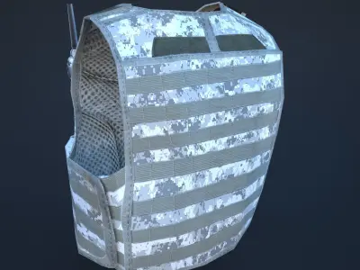 body armor winter Low-poly 3D model