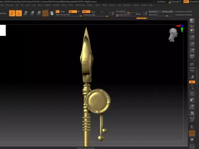 trishul Low-poly 3D model