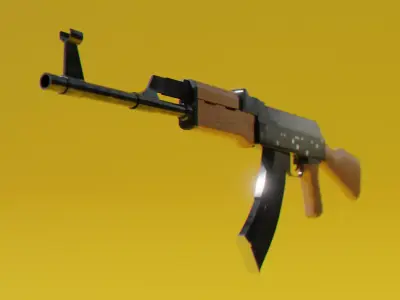 AK-47 ak - rifle Free low-poly 3D model buy