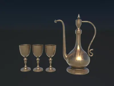 Antique Selling Brass 3D model