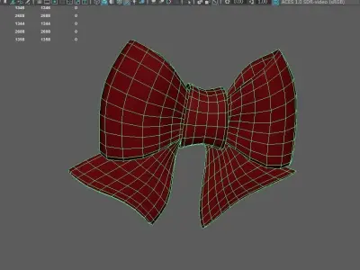 Cartoon Bow Low-poly 3D model order