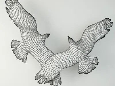 Midcentury Bird Sculpture 3D model