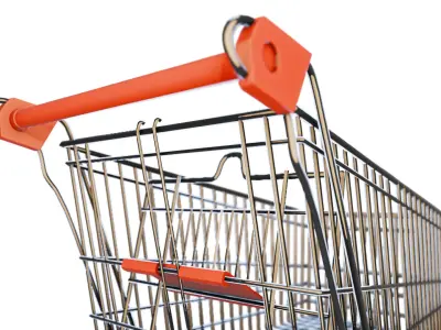 Shopping Cart  Low-poly 3D model