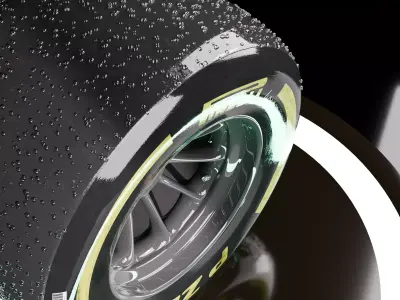 F1 Tire - Formula 1 - Tire - Wheel - Pirelli 3D model