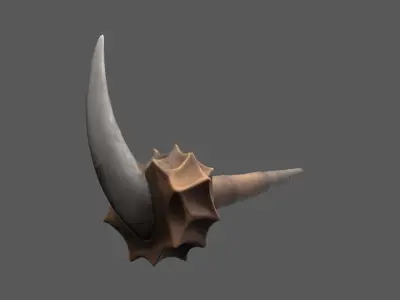 Brutal Bone War Pick Free low-poly 3D model
