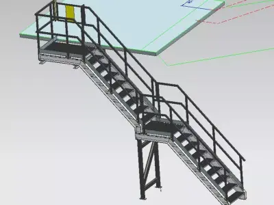 escada simples Low-poly 3D model