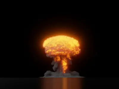 High Resolution Nuclear Explosion 3D model