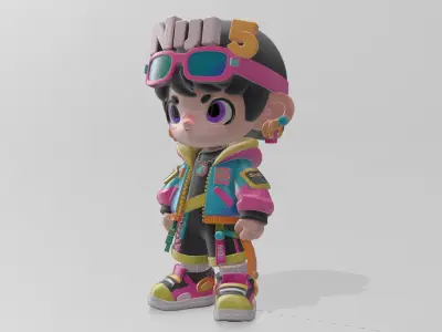 Cyber - Trendy Boy 3D model