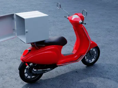 Vespa Delivery 3D model
