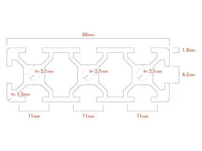 2060 T-Slot Profile for DIY Projects 3D print model