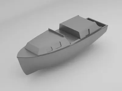 Lifeboat - Type 9 - Boat Davit - Warship 3D model