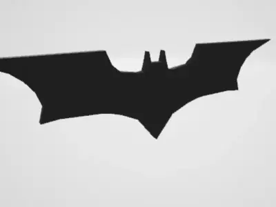 BatMan logo  Low-poly 3D model
