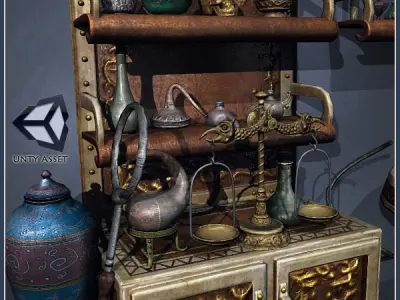 Alchemy Lab Low-poly 3D model