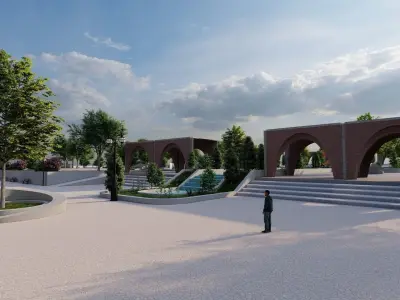 Master park-Regional park project-Private Park Landscape 3D model purchase