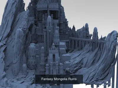 Mongol castle collection 1 3D Model Pack purchase