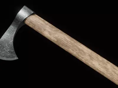 Viking Throwing Axe Low-poly 3D model