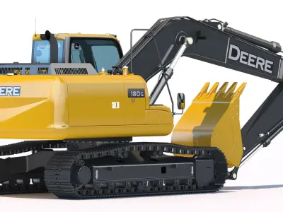 Excavator Deere 180G  3D model