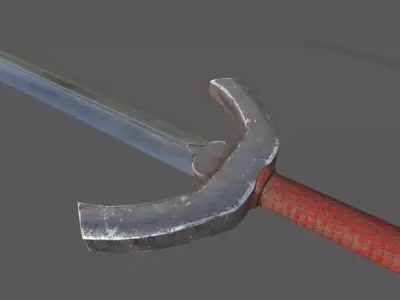 realistic sword Free low-poly 3D model