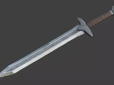 Viking Sword 3D Model v01 Low-poly 3D model