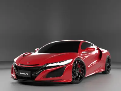 Acura nsx 2019 Red 3D model