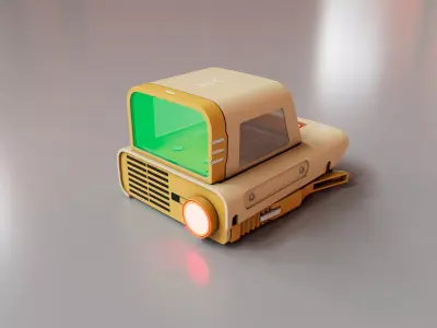 SharpFocus Telescopic Sight V1 Low-poly 3D model