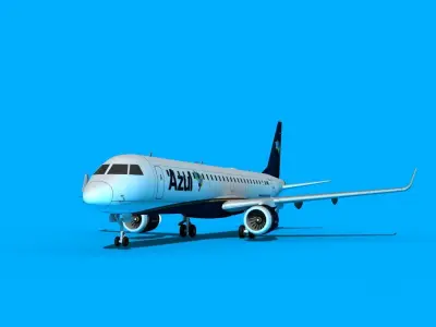 Embraer Emb-190 Azul 3D model